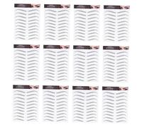 Hemobllo 12 feuilles Autocollants Sourcils Imperméables Transferts Réalistes pour Maquillage Parfait Quelques Secondes Imitation Professionnelle pour Sourcils Fins et