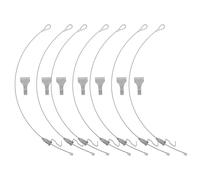 Hemobllo 12 Kits de Crochets Réglables pour Cimaise Fil Acier Transparent 05 M Système Suspendre pour Tableaux et Expositions Murales Kit Complet pour Galerie d'Art