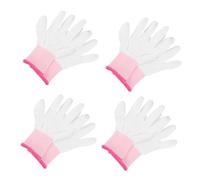 Hemobllo 12 paires Gants Mécaniques PU Enduits Antistatiques Gris pour Hommes Résistants Antidérapants Réutilisables pour Électronique Hôpitaux et Construction Lot de Roses