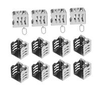 Hemobllo 12 Pièces Accessoires de Fin de Rail de Inoxydable Capuchons Extrémité pour Rail de Flexible Installation Simple Rapide Droits Carrés