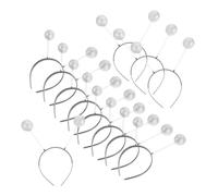 Hemobllo 12 Pièces Bandeaux décoratifs Martiens Argentés avec Boules Pailletées Accessoires de Costume Cosplay pour Femmes Headbands Légers et Confortables pour Fêtes Halloween et Carnaval