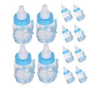 Hemobllo 12 Pièces Boîtes Bonbons Forme Biberon Bleu Contenants Transparants Sécurisés pour Fête Garçon Fille Coffret Cadeau Rigide pour Sucreries et Petits Présents