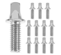 Hemobllo 12 Pièces Boulons D'instruments de Percussion M6x10mm en Fer Argenté Technologie Antivibration, Compatibilité pour Axe de Pédale et Matériel de Tambour