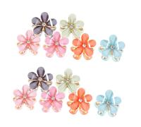 Hemobllo 12 Pièces Clips Cheveux Métalliques Fleur Colorée Mini Pince Griffe Fleurie Accessoires Décoratifs pour Femmes Fines et Épaisses