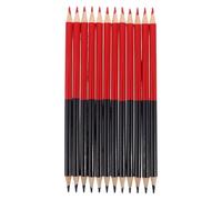 Hemobllo 12 Pièces Crayons à Cocher Rouges et Bleus en Bois Effaçables Pré-affûtés pour Dessin et Construction Usage Professionnel et Loisirs
