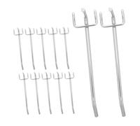 Hemobllo 12 Pièces Crochets pour Panneau Perforé Supports Tripodes Robustes Fixation sans Outil pour Atelier et Rangement Domestique Compatibles avec Trous Organisation Polyvalente et