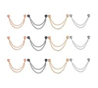 Hemobllo 12 Pièces Épingles Magnétiques pour Vêtements avec Chaîne Clips Métalliques pour Ourlet de Hijab Pulls Chemises et Manches Fixation Rapide et Protection Tissus et Décoration