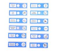 Hemobllo 12 pièces Lames Microscope Préparées Animaux Collection Éducative Biologie Garçon Fille Diapositives Plastique Sécurisées sans Bords Tranchants Accessoires Débutants Recherche