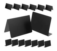 Hemobllo 12 pièces Lot de Mini Tableaux Ardoise Effaçables pour Affichage Panneaux de Table Stables pour Mariage Fête et Restaurant Réutilisables avec Surface Lisse pour Craie Liquide