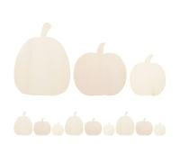 Hemobllo 12 pièces Lot Décorations Citrouille Bois Brut à Suspendre Formes Citrouilles Non Finies pour DIY Automne Thanksgiving Halloween Ornements Rustiques Bois pour Projets Créatifs