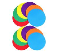 Hemobllo 12 pièces Marqueurs de Sol Ronds Colorés pour Entraînement Football Disques Plats Souples pour Agilité et Reconnaissance des Couleurs Marqueurs de Sport Sécurisés pour Gym et