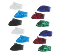 Hemobllo 12 Pièces Médiators pour Doigts Celluloïd Accessoires Universels pour Guitare Ukulélé Banjo et Basse Amélioration Qualité Sonore et Pratique pour Fingerstyle