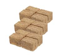 Hemobllo 12 pièces Mini Balles de Foin Décoratives Naturel Ornement DIY pour Maison de Poupée Décor Ferme Miniature Décoration Automne pour Table et Scènes Champêtres