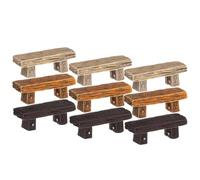 Hemobllo 12 Pièces Mini Banc Décoratif en Résine Vintage | Accessoire de Scène Terrarium, Décor de Jardinière Succulente, Compact et Étanche, pour Bricolage Créatif