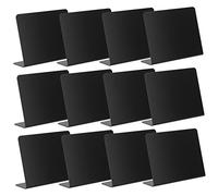 Hemobllo 12 pièces Mini Chalkboard Signs Effaçables pour Table Numéros Etiquettes Buffet et Mariage Noir Mat