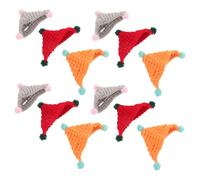 Hemobllo 12 Pièces Mini Woven Doll Hats Triangular Woolen Beanie for Dolls Pets and Figurines Soft Handmade Crochet Yarn Caps for DIY Decorations