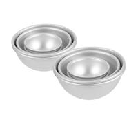 Hemobllo 12 Pièces Moule à Gâteau Aluminium de Moules Semi Sphériques Non Adhésifs pour Gâteaux Ronds pour Créations de Gâteaux Anniversaire et Diy