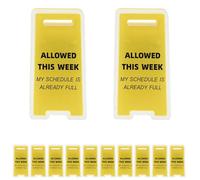 Hemobllo 12 Pièces Note Clip Stand With Funny Caution Signs Acrylic Memo Paper Clips For Office And Home Desk Organization Creative Desktop Sign Holders For Busy Workspaces