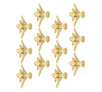 Hemobllo 12 Pièces Petits Pieds de Boîte Or Vintage en Alliage de Zinc | Style Antique Poli, Bords Ronds et Lisses, Vis Incluses, pour Coffrets et Boîtes en Bois