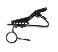 Hemobllo 12 pièces Pince Microphone Métal Clip Mini Fixation pour Micro Lavalier Karaoke et Enregistrement Accessoire Mobile Noir