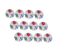 Hemobllo 12 pièces Vintage Resin Dice Set for Board Gaming and Party Props Multi-Sided Creative Place Dice for Traditional Chinese Fish Shrimp Crab Game Educational Toy