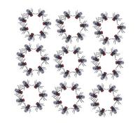 Hemobllo 120 Pièces Fausses Mouches Réalistes Jouets Insectes Petits pour Décorations Halloween et Poisson Avril Fête