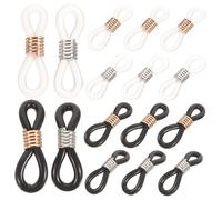 Hemobllo 120 Pièces Lot de Embouts Silicone pour Cordons de Lunettes Connecteurs Antidérapants Ajustables pour Chaînes de Lunettes Unisexes Accessoires Durables et de