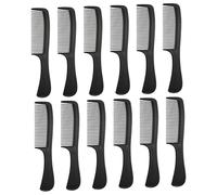 Hemobllo 12pièces Lot de Peignes de Coiffure Plastique Noir Peignes pour Cheveux à Domicile ou Salon Légers et Portables