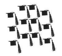 Hemobllo 12pièces Mini Chapeaux de Graduation Forme de Bouchon pour Décorer Bouquets Bouteilles de Vin et Boissons avec Design Ravissant et Matériel Doux