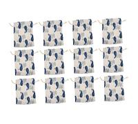 Hemobllo 12pièces Sachets De Rangement Coton Et Lin Avec Cordon Sacs Cadeaux Imprimés Baleine Pour Festival Bijoux Bonbons Et Stockage