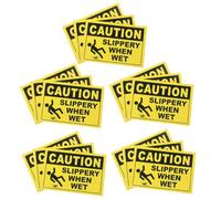 Hemobllo 15 Feuilles Autocollant Panneau Attention Sol Glissant Jaune pour | PVC Adhésif, Impression Lisible Grand Format, Usage Salle de Bain et Spas, Pose Polyvalente