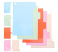 Hemobllo 15 Feuilles Index des Étiquettes Classées, Onglets de Classification, Papier Couché, 3 Pouces, 5 Couleurs, 5 Cartes par Lot, pour Cahiers à Couverture Rigide et Journaux,