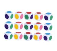 Hemobllo 15 pièces Dés Pédagogiques Colorés pour Élèves Lot de Légers et Faciles à Transporter pour Apprentissage et Jeux Éducatifs Classe Maison