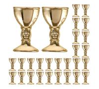 Hemobllo 150 Mini Coupes D'offrande Dorées en Plastique pour Décoration Mariage Vintage, Accessoires Délicats pour Maison de Poupée, Scène de Mariage ou Doll House Réutilisable