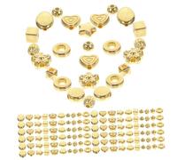 Hemobllo 1500 pièces Perles Plastique DIY pour Bracelets Colliers Créatifs Formes Variées Coeur Rond Étoile Carré Kit de Fabrication Bijoux et Polyvalent