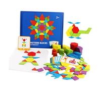 Hemobllo 155 pièces Puzzle Bois Formes Géométriques Colorées pour Garçon Fille Éducatif Montessori pour Développement Coordination Main-Oeil et Reconnaissance des Couleurs pour Garçons et
