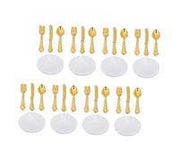 Hemobllo 16 Ensembles De Vaisselle Miniature Artisanat Mini Assiettes Accessoires pour La Maison Accessoires pour Maison De Poupée Couverts Meubles De Maison De Poupée Ustensiles De