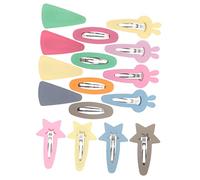 Hemobllo 16 pièces Barrettes à Cheveux Couleur Bonbon Accessoires pour Filles Pince Délicate Forme de Lapin Étoile et Triangle pour Événements Scolaires Couleur Aléatoire Couleur Aléatoire