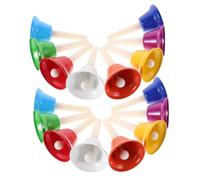 Hemobllo 16 Pièces Cloches Diatoniques pour Garçon Fille Instrument de Percussion pour Activités Familiales et Scolaires Éducation Musicale Éveil Musical