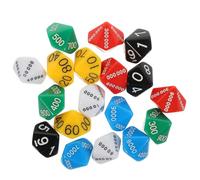 Hemobllo 18 pcs Dés de Valeur à Jouer Plastique pour Jeux de Société Fête Accessoires Ludiques et Pratique pour Réunions Familiales