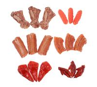 Hemobllo 18 Pcs Simulation Alimentaire Réaliste Modèles de Viande Faux pour Décoration Cuisine et Table Accessoires de Jeu et Photographie pour Exposition Maison et Artisanat Créatif