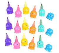 Hemobllo 18 pcs Surligneurs Multicolores Forme de Pieuvre Stylos Marqueurs Portables pour École et Bureau Accessoires de Marquage Créatifs et Ludiques