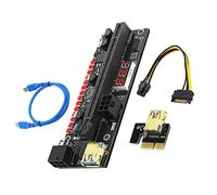 Hemobllo 1ensemble Adaptateur Pci-e Riser pour Gpu Kit De Riser avec Capacités Stables Et Surcharge Compatible avec Slots pour Mining De Cryptomonnaie