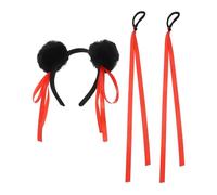 Hemobllo 1ensemble Bandeau Garçon Fille Avec Pompons Accessoire De Coiffure Pour Cosplay Et Fêtes Élastique à Chignon Pratique Pour Déguisements Et Tenues De
