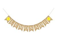 Hemobllo 1ensemble Bannière Lin pour Fête Hawaïenne avec Lettres Lemonade Fanions à Queue Hirondelle Colorés Décoration Anniversaire Tropicale Intérieure et Extérieure Couleur Aléatoire