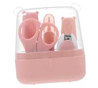 Hemobllo 1Ensemble Kit de Soins des Ongles pour Garçon Fille Ensemble de Manucure et Pédicure Rose avec Ciseaux et Coupe Ongles Accessoires de Toilettage pour Nourrissons pour de Naissance