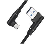Hemobllo 1m Câble USB à Angle Droit Chargeur Et Data Cable Compatible avec Smartphones Noir