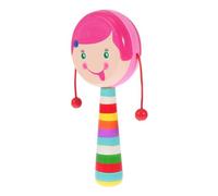 Hemobllo 1Pièce Hochet Tambour Bois Éducatif pour Garçon Fille Musical Légèrement Portable pour Intérêt Musical et Rythme des Tout Petits Parfait pour Noël