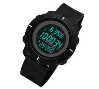 Hemobllo 1Pièce Montre Numérique Étanche Multifonction pour Homme Chronographe Élégant avec Compteur Fonctionnalités pour Course et Escalade Noir