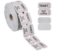 Hemobllo 1rouleau Tickets Raffle Colorés Gris Billets Numérotés pour Tombola Événements Fêtes et Jeux Tickets Multifonctions pour Activités et Tirages Sort